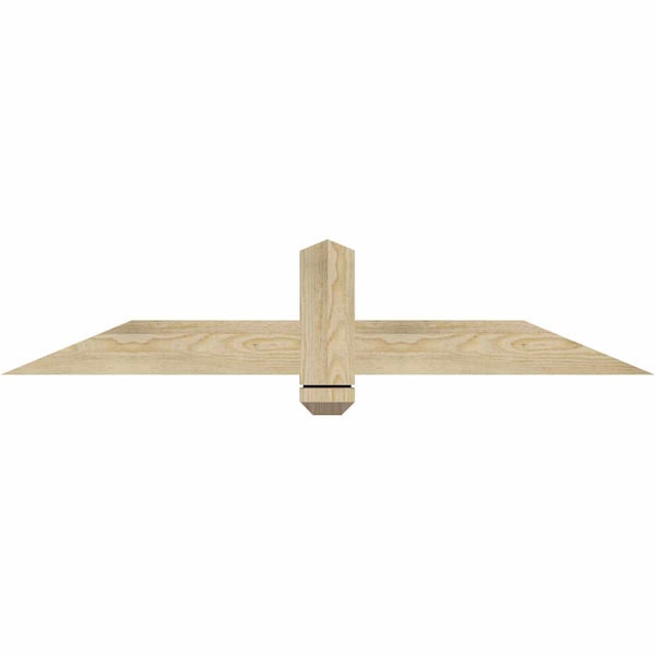 Ekena Millwork Eugene Rough Sawn Timber Gable Bracket, Douglas Fir, 48"W x 10"H x 2"D x 4"F, 5/12 Pitch GBW048X10X0204EUG00RDF - main